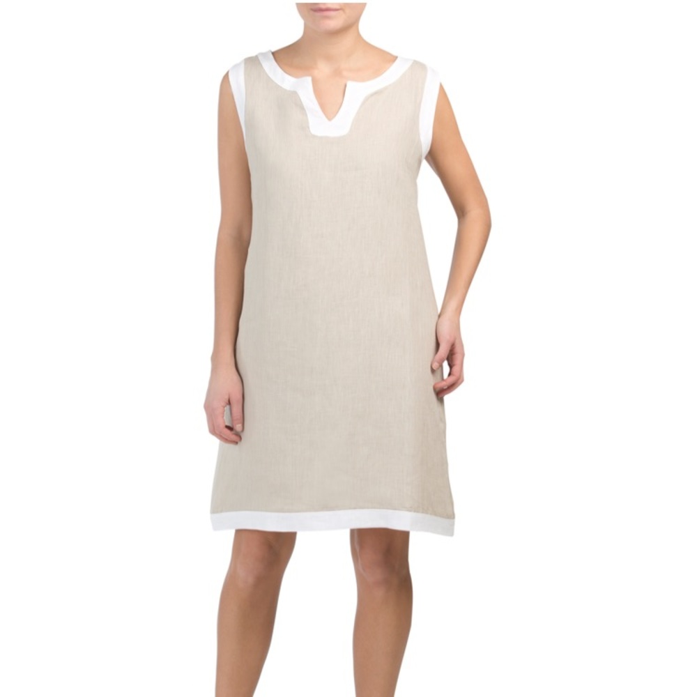 Lungs L’Arno Contrast Linen Shift Dress